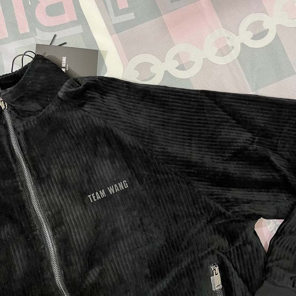 Team Wang Corduroy Casual Black Jacket - Picture 3 of 6